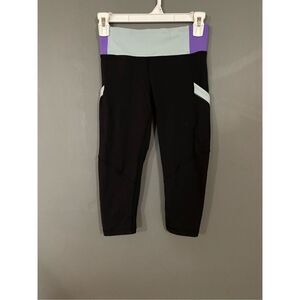 Lululemon Black Mid Rise Capri’s With Pockets Size 2